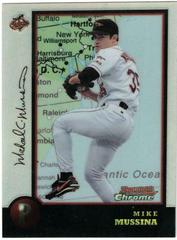 Mike Mussina [Refractor] #9 Baseball Cards 1998 Bowman Chrome International Prices