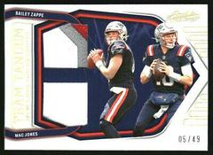Bailey Zappe, Mac Jones [Gold] Football Cards 2022 Panini Absolute Team Tandem Materials Prices