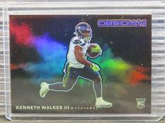 Kenneth Walker III Football Cards 2022 Panini Obsidian Color Blast Black Prices