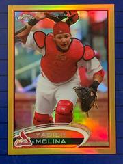 Yadier Molina [Gold Refractor] #97 Baseball Cards 2012 Topps Chrome Prices