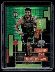 Jayson Tatum [Green Pulsar] #10 Basketball Cards 2022 Panini Contenders Optic Playing the Numbers Game Prices