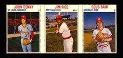 Doug Bair, Jim Rice, John Denny [Hand Cut Panel] Baseball Cards 1979 Hostess Prices