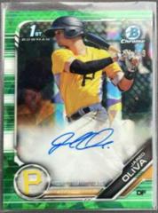 Jared Oliva [Green Atomic] #CPA-JO Baseball Cards 2019 Bowman Chrome Prospects Autographs Prices