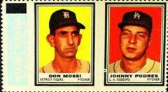 Don Mossi [Johnny Podres] Baseball Cards 1962 Topps Stamp Panels Prices
