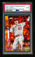 Mike Trout [Orange Refractor] #1 Baseball Cards 2020 Topps Chrome Sapphire Prices