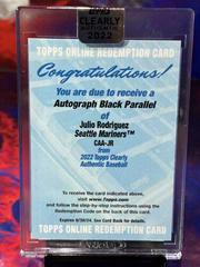 Julio Rodriguez [Black] #CAA-JR Baseball Cards 2022 Topps Clearly Authentic Autographs Prices