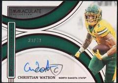 Christian Watson [Ruby] #II-CWA Football Cards 2022 Panini Immaculate Collegiate Introductions Autographs Prices
