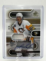 Mario Lemieux [Gold Autograph Premium Memorabilia] Hockey Cards 2022 SP Game Used Prices