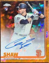 Chris Shaw [Orange Refractor] Baseball Cards 2019 Topps Chrome Sapphire Rookie Autographs Prices