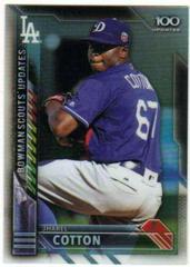 Jharel Cotton #BSU-JC Baseball Cards 2016 Bowman Chrome Scouts' Top 100 Update Prices
