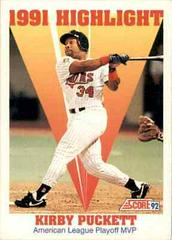 Kirby Puckett #796 Baseball Cards 1992 Score Prices