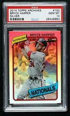 Bryce Harper [Silver] #100 Baseball Cards 2014 Topps Archives Prices