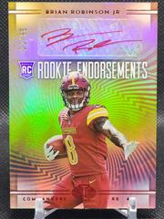 Brian Robinson Jr. [Red] #RE-BR Football Cards 2022 Panini Illusions Rookie Endorsements Autographs Prices