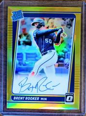Brent Rooker [Gold] Baseball Cards 2021 Panini Donruss Optic Rated Rookie Signatures Prices