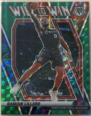 Damian Lillard [Green Fluorescent] #2 Basketball Cards 2020 Panini Mosaic Will to Win Prices