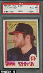 Dan Spillner #1 Baseball Cards 1982 O Pee Chee Prices