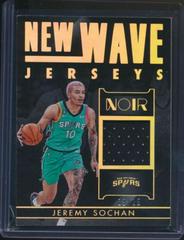 Jeremy Sochan #NWJ-JSC Basketball Cards 2022 Panini Noir New Wave Jerseys Prices