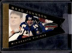Brad Johnson [Gold Foil] #54 Football Cards 1998 Playoff Contenders Pennants Prices