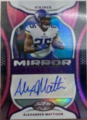 Alexander Mattison [Pink] Football Cards 2022 Panini Certified Mirror Signatures Prices