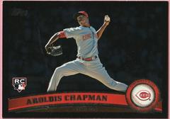 Aroldis Chapman [Wal Mart Black Border] #110 Baseball Cards 2011 Topps Prices