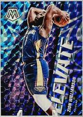 Zion Williamson [Reactive Blue] Basketball Cards 2020 Panini Mosaic Elevate Prices