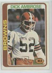 Dick Ambrose #454 Football Cards 1978 Topps Prices