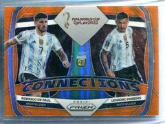 Leandro Paredes, Rodrigo de Paul [Orange] Soccer Cards 2022 Panini Prizm World Cup Connections Prices