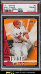 Mike Trout [Orange Refractor] Baseball Cards 2017 Topps Finest Prices