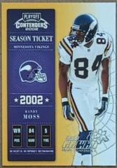 Randy Moss [Hawaii 2003] Football Cards 2002 Playoff Contenders Prices