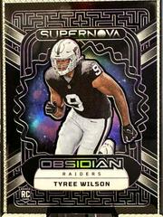 Tyree Wilson [Purple Electric Etch] #24 Football Cards 2023 Panini Obsidian Supernova Prices