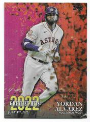 Yordan Alvarez [Red] Baseball Cards 2023 Topps 2022 Greatest Hits Prices