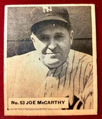Joe McCarthy #53 Baseball Cards 1936 World Wide Gum Prices