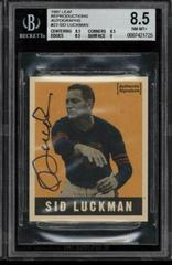 Sid Luckman Football Cards 1997 Leaf Reproductions Prices