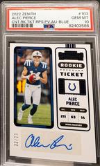 Alec Pierce [Blue] #103 Football Cards 2022 Panini Zenith Contenders Rookie Ticket Autographs Prices