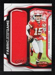 Patrick Mahomes II #FG-PM Football Cards 2019 Panini Certified Fabric of the Game Prices