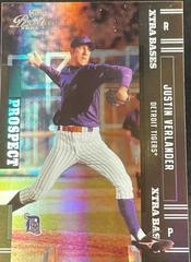 Justin Verlander [Xtra Bases Black] Baseball Cards 2005 Playoff Prestige Prices