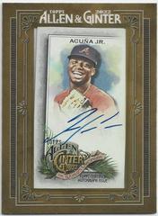Ronald Acuna Jr. #MA-RAJ Baseball Cards 2022 Topps Allen & Ginter Mini Autographs Prices