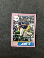 Ronald Acuna Jr. [Pink] #78B-49 Baseball Cards 2022 Topps Mini 1987 Prices