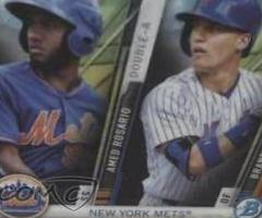 Justin Dunn, Amed Rosario, Brandon Nimmo [Orange Refractor] #TP-NYM Baseball Cards 2017 Bowman Talent Pipeline Prices