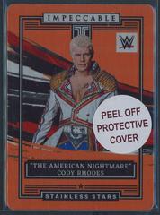 The American Nightmare Cody Rhodes [Orange] Wrestling Cards 2022 Panini Impeccable WWE Stainless Stars Prices