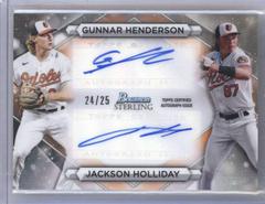 Jackson Holliday, Gunnar Henderson Baseball Cards 2023 Bowman Sterling Dual Refractor Autographs Prices