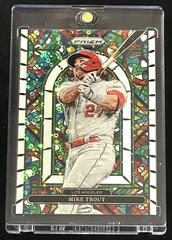 Mike Trout [White Donut Circles Prizm] #SG-5 Baseball Cards 2022 Panini Prizm Stained Glass Prices