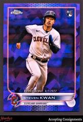 Steven Kwan [Purple] #US17 Baseball Cards 2022 Topps Chrome Update Sapphire Prices