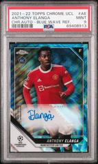 Anthony Elanga [Blue Wave Refractor] #CA-AE Soccer Cards 2021 Topps Chrome UEFA Champions League Autographs Prices