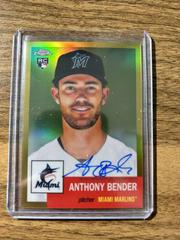 Anthony Bender [Gold] #CPA-ABE Baseball Cards 2022 Topps Chrome Platinum Anniversary Autographs Prices