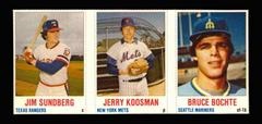Bruce Bochte, Jerry Koosman, Jim Sundberg [Hand Cut Panel] Baseball Cards 1978 Hostess Prices