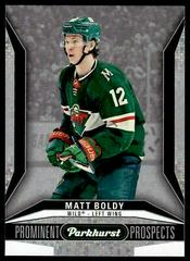 Matt Boldy #PP-1 Hockey Cards 2022 Parkhurst Prominent Prospects Prices