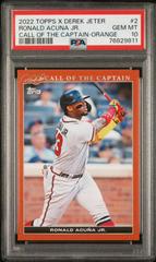 Ronald Acuna Jr. [Orange] #2 Baseball Cards 2022 Topps X Derek Jeter Prices