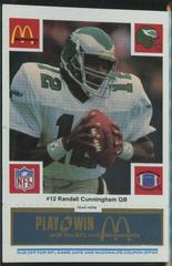 Randall Cunningham [Blue] #12 Football Cards 1986 McDonald's Eagles Prices