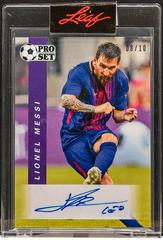 Lionel Messi [Purple] Soccer Cards 2022 Pro Set Autographs Prices